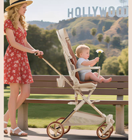 Nouvelle poussette pour bébé à configuration haut de gamme de Playkids, poussette pour bébé au design luxueux, poussette pour bébé exquise