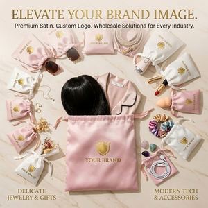 Sacs à cordon en satin de coton beige très demandés – Pochette de voyage portable, écologique et luxueuse pour petits bijoux et cadeaux - Product Image 6