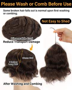 Système de remplacement de <span class=keywords><strong>cheveux</strong></span> humains indiens naturels Prothèse dentelle française et PU Australie Base hommes Toupet <span class=keywords><strong>cheveux</strong></span> Patch pour hommes - Product Image 3