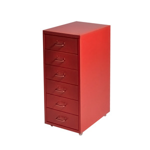 Meuble de rangement mobile vertical en métal coloré style ferme avec 5+ tiroirs pour l'école - Product Image 3