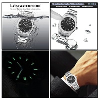 Reloj de Hombre Luminoso de Negocios con Logotipo Personalizado de Fábrica al Mejor Precio, Acero Inoxidable 316L, Cristal, Resistencia al Agua 5BAR, Cuarzo de Lujo