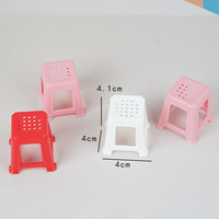 Miniature de cuisine, chaise et tabouret, modèle d'ornement pour maison de poupée, accessoire de jouet pour enfants 1:12