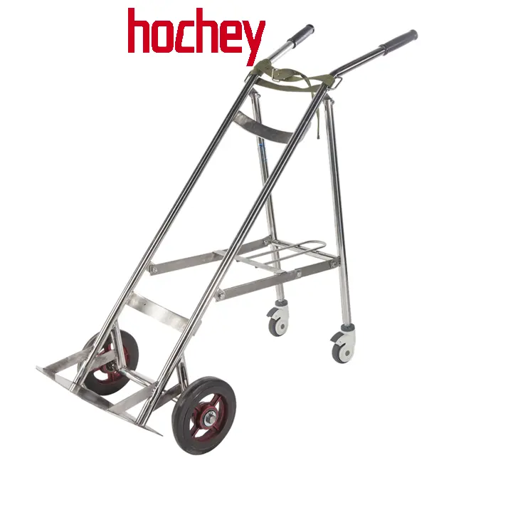 Hochey Medische Aluminium Medicall Zuurstof Fles Winkelwagen Ziekenhuis Trolley Voor Cilinders