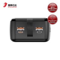 65W 30000mAh Hochleistungs-Laptop-Powerbank aus Kunststoff mit Digitalanzeige, Doppel-USB Typ-C Li-Polymer-Akku, Schnellladung 2-in-1