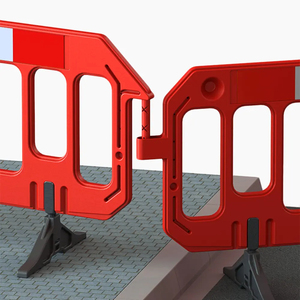 Barriera Retrattile in Plastica per Sicurezza Stradale Esterna, Lunghezza 200CM, Rossa, in Polietilene, Riempibile con Acqua, Leggera e Portatile - Product Image 6