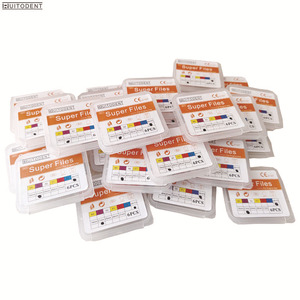 Ruitodent Super Files 6Pcs, limelettes en nickel-titane pour traitement endodontique dentaire, usage manuel - Product Image 1