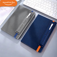 Carnet de notes A5 personnalisé avec logo, couverture rigide en PU, porte-stylo, agenda de bureau, journal