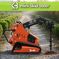 Mini-chargeuse compacte OEM CE avec moteur Briggs & Stratton 722 kg et tarière pour jardin et pépinière