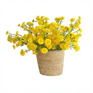 Fiori Artificiali Gialli a 13 Teste di <span class=keywords><strong>Margherite</strong></span> Mini (Crisantemi Selvatici) 60CM, Fiori Finti Rustici per Soggiorno, B&B, Decorazioni Matrimoniali - Product Image 2