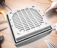 JEEK plastik Filter karbon, 120mm 154x153mm tahan air IP56 bagian kipas aksial ventilasi PFM803 99% efisiensi CE RoHS bersertifikat