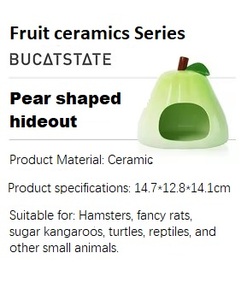 Cueva de Cerámica en Forma de Pera Bucatstate para Mascotas Pequeñas: Hámsters, Ratas Ornamentales, Canguros Azucareros y Otros Animales Pequeños. - Product Image 2