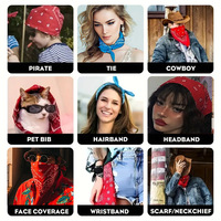 Bandana en satin à imprimé par sublimation personnalisé, de bonne qualité, classique, carré, paisley, bandana paisley, foulard en soie pour cheveux