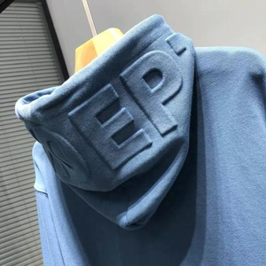 Sweats à capuche personnalisés <span class=keywords><strong>Sweat</strong></span> à capuche surdimensionnés pour hommes Sweats à capuche blancs en relief pour hommes <span class=keywords><strong>Sweat</strong></span> à capuche uni de haute qualité - Product Image 3