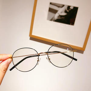 Montures de lunettes rondes en métal X1-1937, monture complète, anti-lumière bleue, unisexe, pour la protection contre la myopie - Product Image 3
