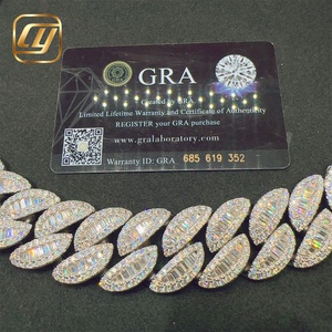 Collar de Plata de Ley 925 con Eslabones Cubanos Miami Iced Out, Diamantes Moissanita VVS Certificados GRA, 26MM, Estilo Hip Hop - Product Image 2