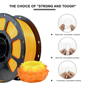 Filamento IBOSS PLA+ de 1.75mm con Cambio de Color por Temperatura, Barras de Plástico Naranja Amarillo para Impresoras 3D, Compatible con Moldeo FDM - Product Image 5