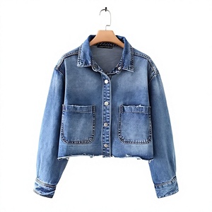 Fashion Women's <b>Denim</b> Jacket Custom Printed Jean <b>Coat</b> Wholesale OEM ODM Apparel Manufacturer High Quality Jacket - Product Image 1
