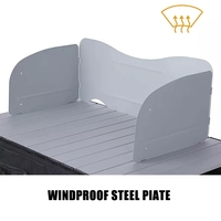 Table de cuisine pliante portable en aluminium pour le camping en plein air, table de camping pliable avec pare-vent