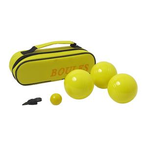 Jeu de 3 boules de pétanque jaunes dans un <span class=keywords><strong>sac</strong></span> personnalisé en acier - Product Image 5