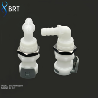 Raccord rapide en plastique BRT Acetal 1/8 à 3/8 avec valve d'arrêt pour tuyaux, raccord rapide pour lit pneumatique