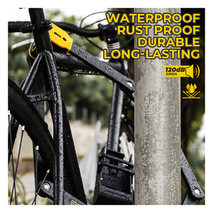 Candado de Seguridad Plegable para <span class=keywords><strong>Bicicleta</strong></span>/Motocicleta, Anti-Robo, con Alarma de 120dB, de Acero, Resistente a la Manipulación, en Oferta - Product Image 4