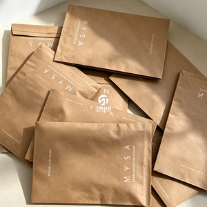 Sacs d'expédition personnalisés en papier kraft à fermeture auto-adhésive pour vêtements, enveloppes épaisses à soufflets latéraux avec bande de déchirement pour sous-vêtements et pulls - Product Image 6