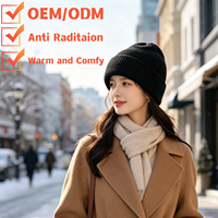 Bonnet anti-rayonnement EMF avec intérieur argenté, chapeau anti-rayonnement WiFi 5G pour les voyages en extérieur, ajustement extensible et doux