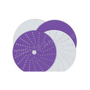 Оптовая продажа фиолетовый керамический шлифовальный диск 150 мм 6 дюймов крюк и петля PSA подложка наждачная бумага высокосредние автомобильные абразивные диски - Product Image 4