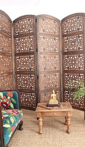 Hot bán phòng Divider gỗ Màn hình Antique phức tạp Tay Chạm Khắc trang trí chức năng đa năng di động phân vùng Reversible - Product Image 3