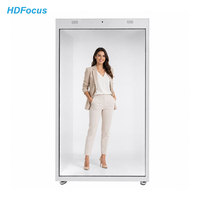 Pantalla LCD Transparente de 86 Pulgadas 4K UHD con Holograma, Cabina de Exhibición 3D con IA, Pod Digital Inteligente para Centros Comerciales y Salas de Exhibición