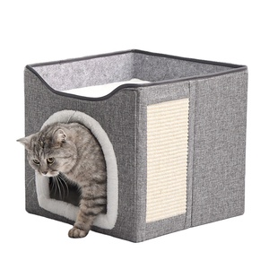 บ้านแมวพับได้ เตียงแมวแบบอุ่นๆ - Product Image 4