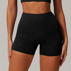 2025 haute Impact LULU mode femmes Shorts de sport à séchage rapide avec motifs d'estampage à chaud 4 couleurs Options femmes Yoga Shorts - Product Image 6