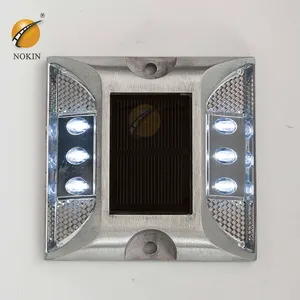 Compression 6 Led Airport Runway Lights Walkway Led Driveway Deck Low-Profile Aluminum With Pole Solar Road Stud Cat Eye