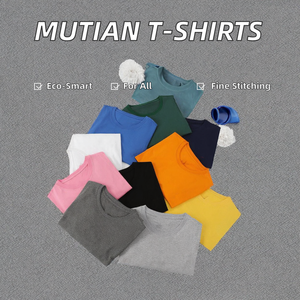 T-shirt en coton à manches courtes de haute qualité pour hommes et femmes, design brodé décontracté, poids du tissu 180 grammes, modèle # RL-001 - Product Image 3