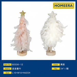 Commercio all'ingrosso 96 pezzi scatola di piume decorazioni natalizie con luci a LED colori misti impermeabili per la casa e decorazioni regalo - Product Image 1