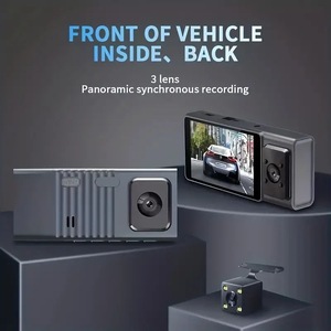 Caméra embarquée 1080P Triple Enregistrement WiFi Vision Avant Intérieure Arrière Vision Nocturne Angle 170 Degrés 12V USB Carte TF - Product Image 4