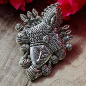 Anillo Durga oxidado antiguo para mujer, anillo de compromiso ajustable con motivo de diosa, joyería de moda étnica clásica de gran tamaño - Product Image 1