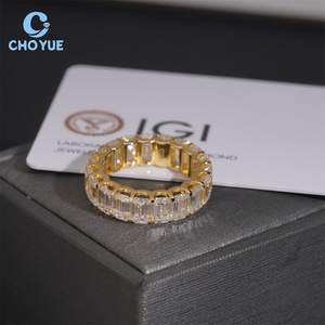 GRA Certificated Hip Hop Iced Out Fine Jewelry D Color VVS Moissanite Diamond Sterling Silver 925 <b>Ring</b> <b>for</b> <b>Men</b> - Product Image 5