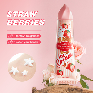 OEM SADOER Etiqueta Privada fruta natural suave nutritiva productos para el cuidado de la piel fresa brillo calmante crema de manos blanqueadora - Product Image 1