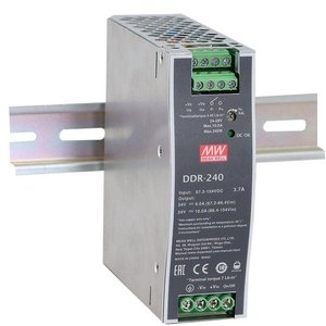 มีนเวลล์ DDR-240D-48 ตัวแปลงไฟ DC-DC 240W 110VDC อินพุต 48VDC เอาท์พุต ตัวเรือนโลหะ ติดตั้งบนราง DIN แหล่งจ่ายไฟอุตสาหกรรม - Product Image 1