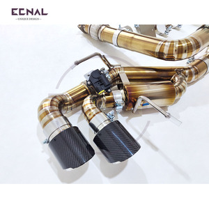 Ecnal para Corvette C8, sistema de escape de válvula quemada dorada de titanio de alto rendimiento, tubo de escape para automóviles - Product Image 6