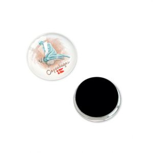 Imán de Cristal Personalizado de 30 mm con Diseño Navideño, Estilo Moderno, Recuerdo de Viaje, Imán para Refrigerador - Product Image 1