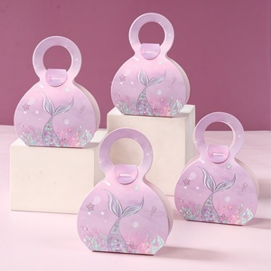 Paquete de 12 Cajas de Dulces con Diseño de Animales de Dibujos Animados, Mariposa, Sirena, Unicornio, Recuerdo de Fiesta, Regalo de Boda, Empaque para <span class=keywords><strong>Chocolate</strong></span> y Galletas - Product Image 1
