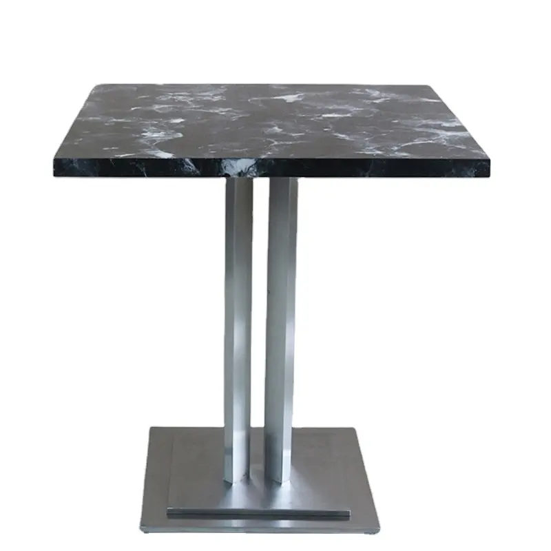 Mesa De Pedra Artificial Mesa De Superfície E Cadeiras De Café Popular Sólido Personalizar Pizzaria Restaurante Home Furniture Mesa De Jantar