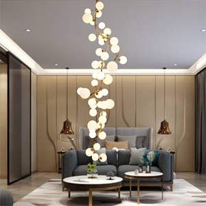<span class=keywords><strong>VEKO</strong></span> Wohnzimmer Kronleuchter modern für hohe Decken Pendel leuchte modernen Luxus Kronleuchter nordischen Stil - Product Image 4