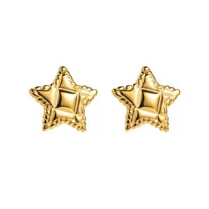Pendientes de Estrella de Cinco Puntas Estilo Retro Francés, Chapados en Oro, con Circonita Cúbica de Corte Princesa, de Acero Inoxidable para Mujer - Product Image 6