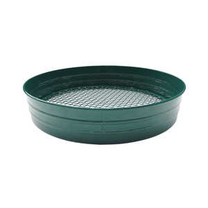 Tamis de jardin galvanisé en métal Compost Dirt Soil Round Riddle avec 3 tailles de mailles interchangeables - Product Image 2