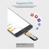 Adaptateur OTG MINI USB-C vers USB 3.0 Femelle avec Sortie DC, Coque en Alliage d'Aluminium, Neuf pour Téléphone Portable et Ordinateur Portable