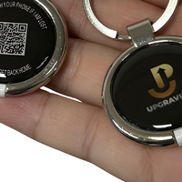 Porte-clés RFID en époxy avec code QR personnalisé et puce NFC pour le contrôle d'accès ou l'identification des objets perdus