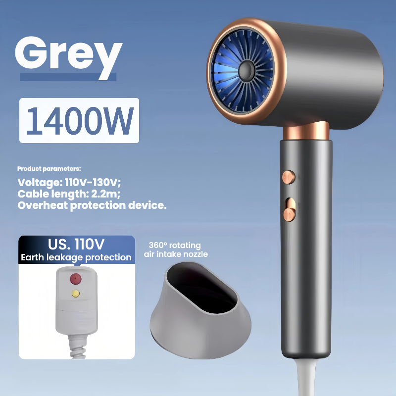 US [110V] Gris 1400W+Protection contre les fuites à la terre